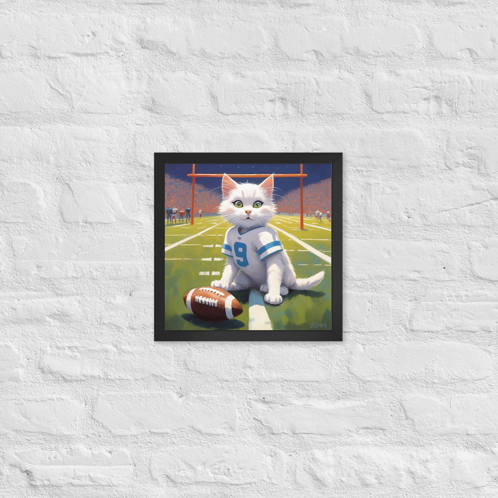 PugMug Custom White Companion Cat Framed Print