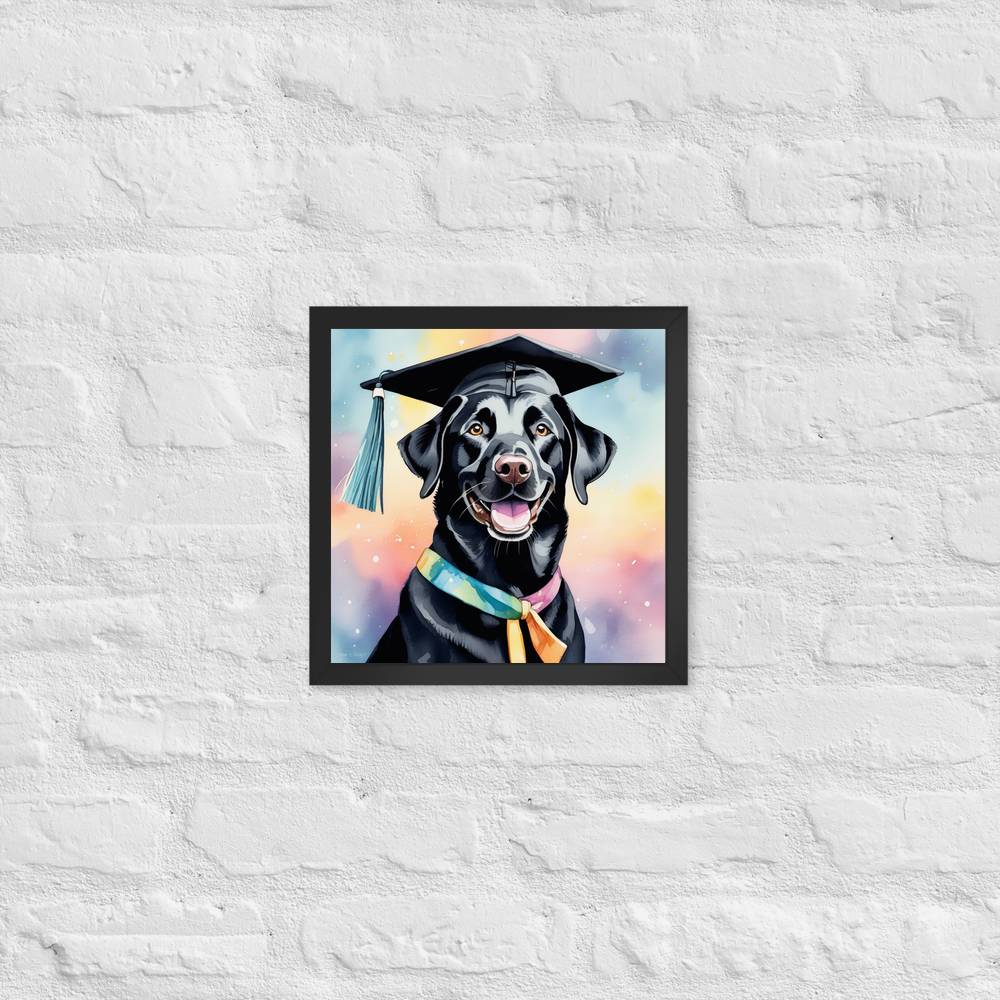PugMug Custom Black Labrador Retriever Framed Print