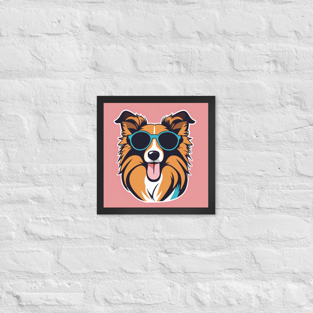 PugMug Custom Shetland Sheepdog Framed Print