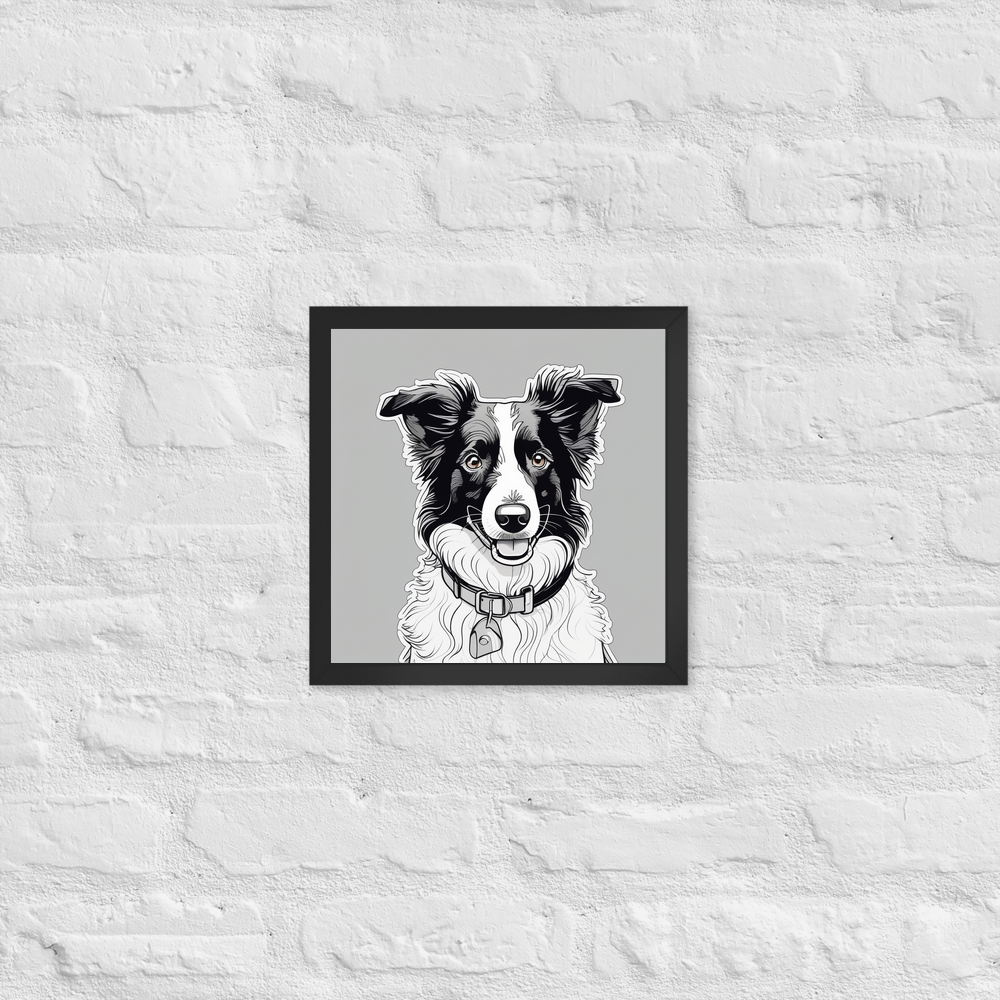 PugMug Custom Border Collie Framed Print