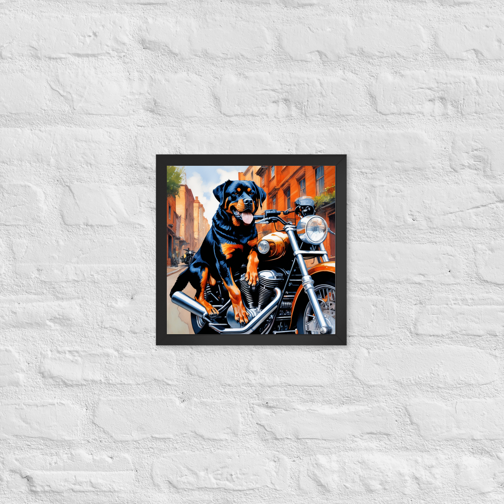 PugMug Custom Rottweiler Framed Print