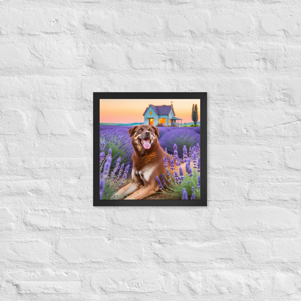 PugMug Custom Blue Framed Print