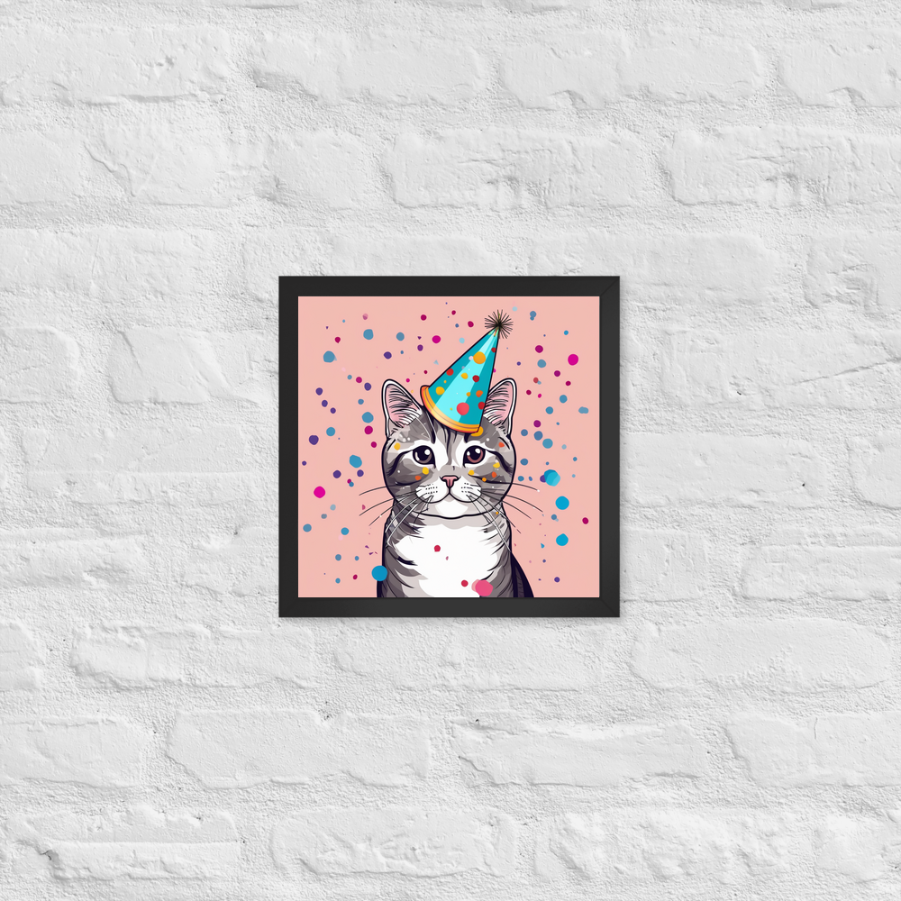 PugMug Custom Tabby Scottish Fold Cat Framed Print