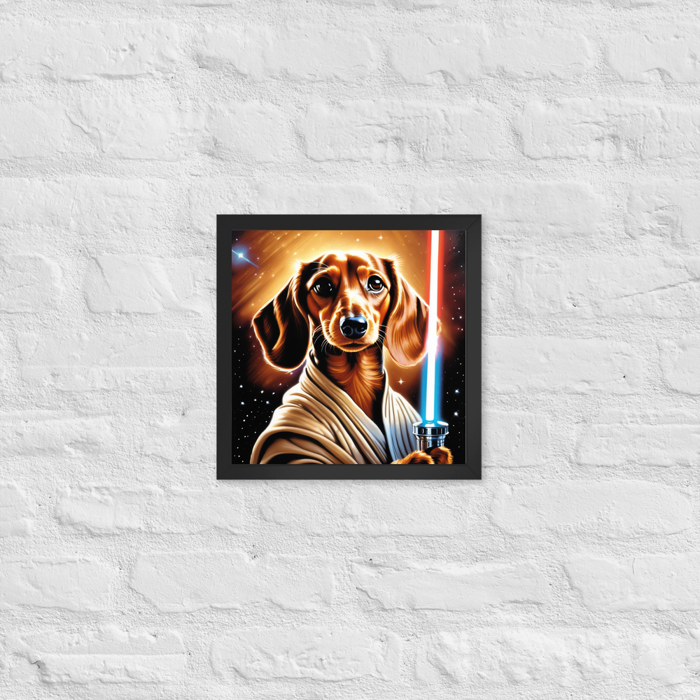 PugMug Custom Tan Dachshund Framed Print