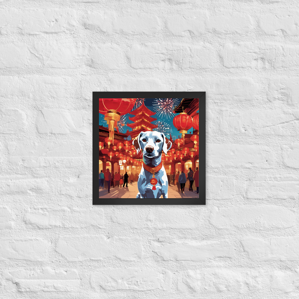 PugMug Custom Pointer Dog Framed Print