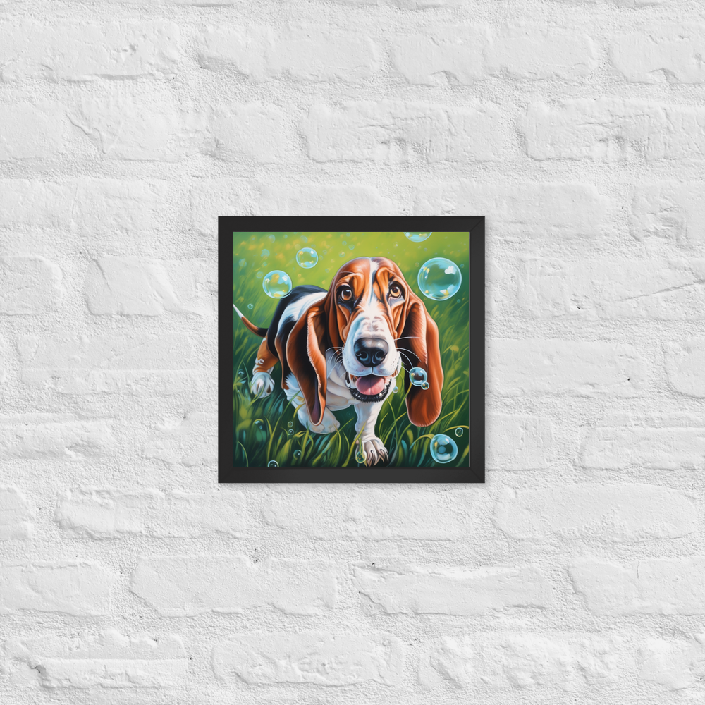 PugMug Custom Basset Hound Framed Print