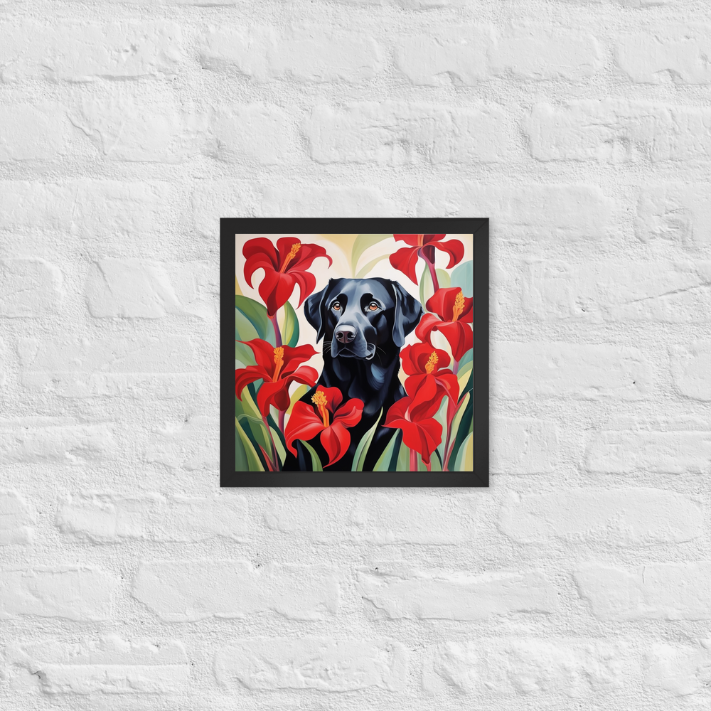 PugMug Custom Black Labrador Retriever Framed Print
