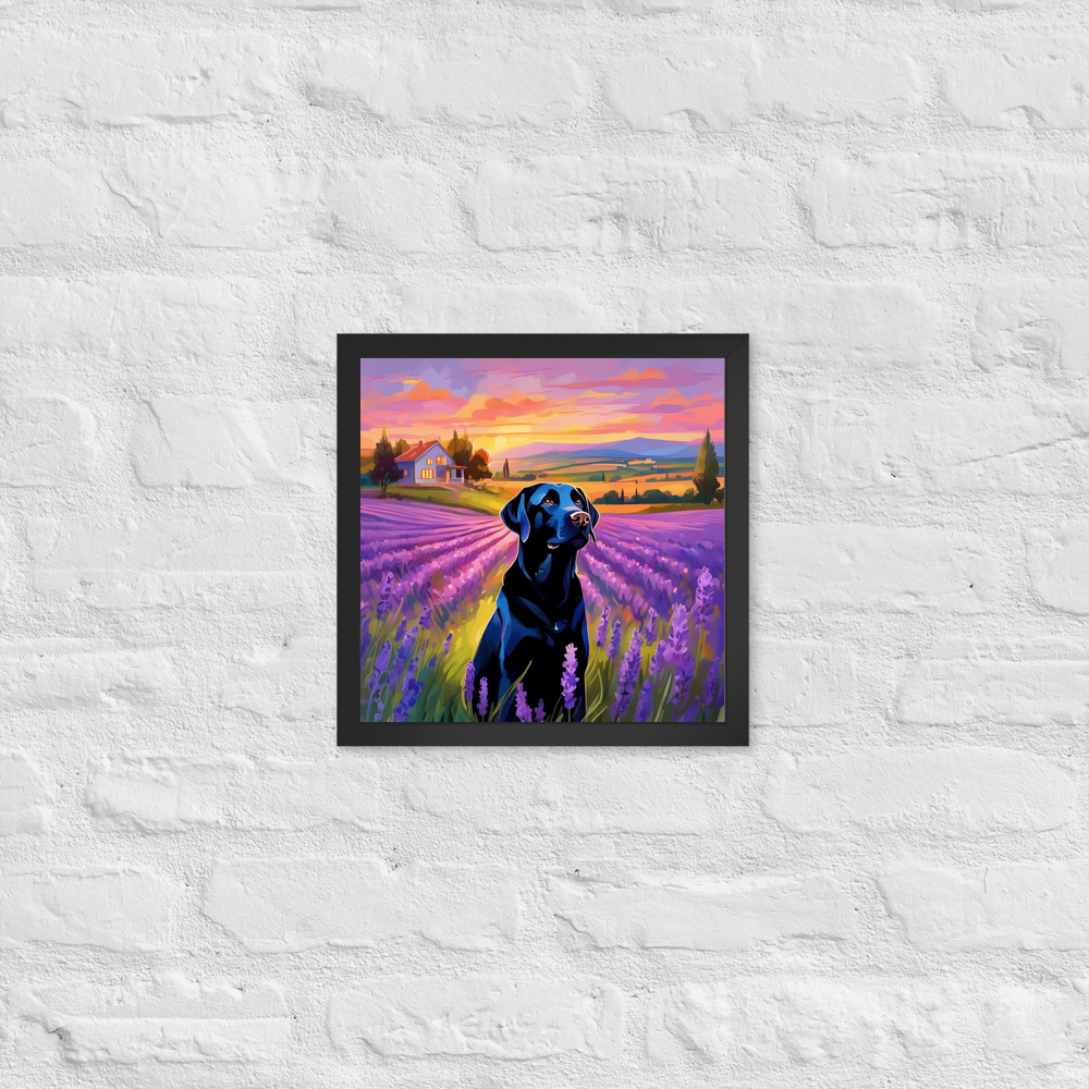 PugMug Custom Black Labrador Retriever Framed Print