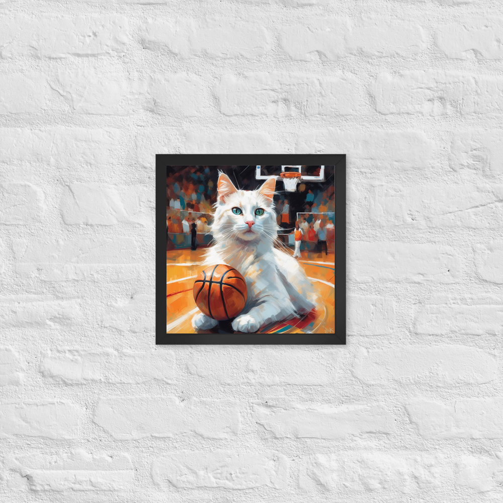 PugMug Custom White Companion Cat Framed Print