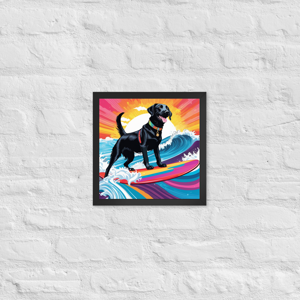 PugMug Custom Black Labrador Retriever Framed Print