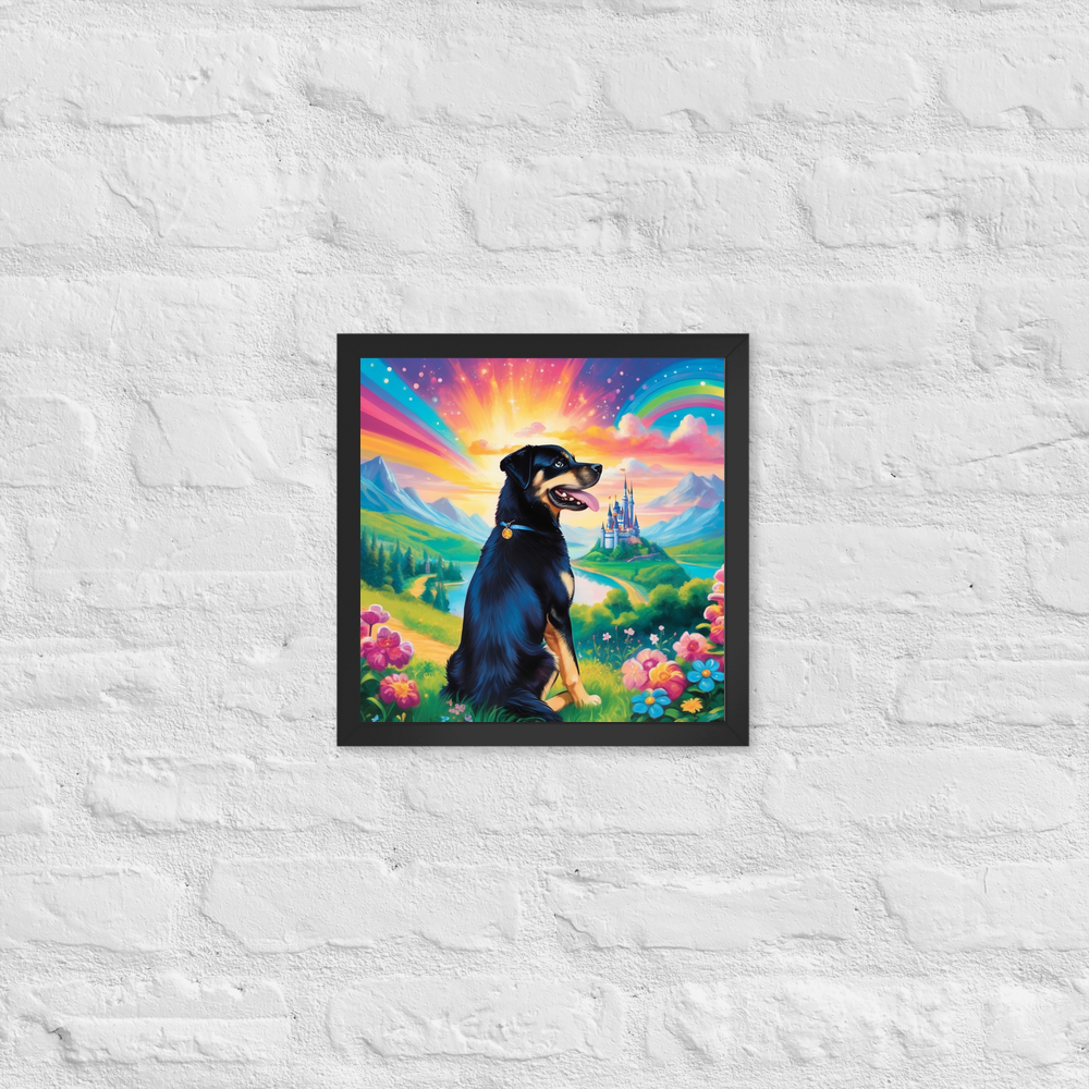 PugMug Custom Blue Framed Print