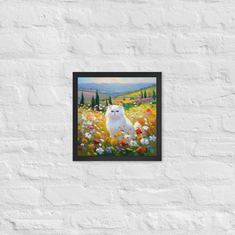 PugMug Custom White Persian Cat Framed Print