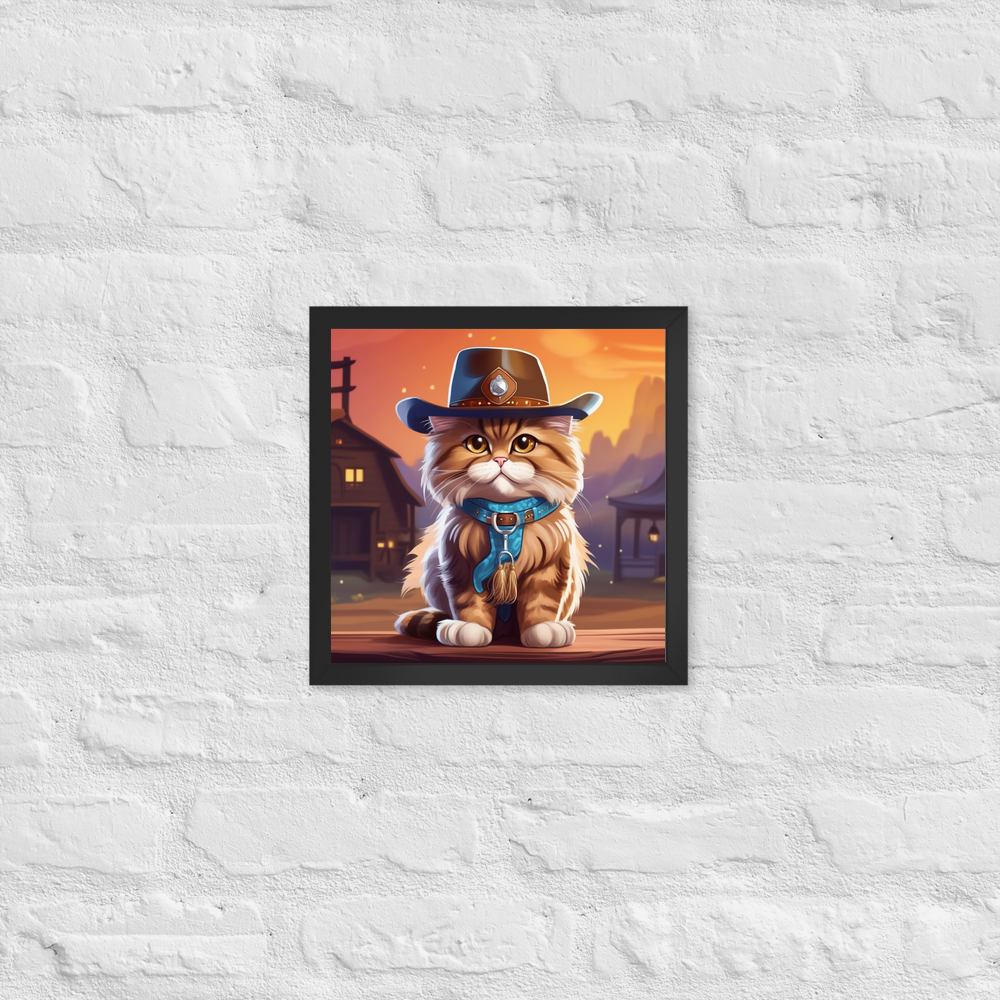 PugMug Custom Tabby Persian Cat Framed Print