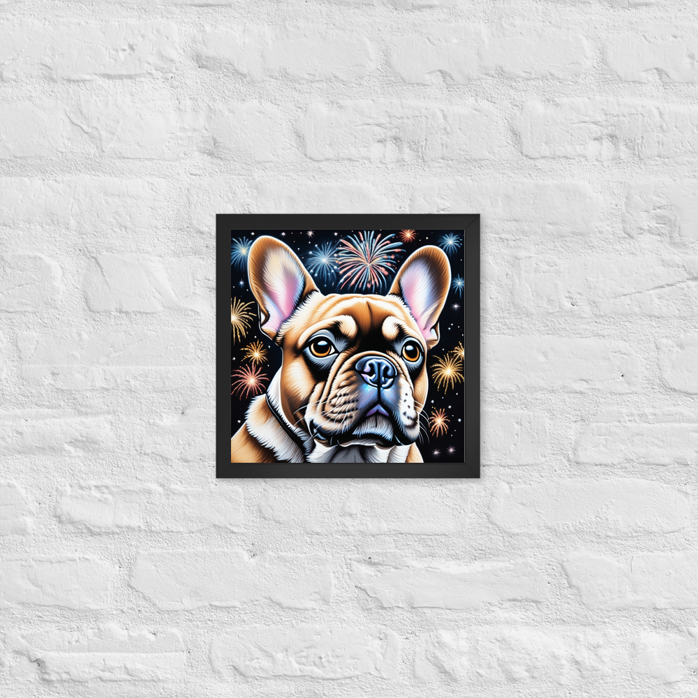 PugMug Custom Tan French Bulldog Framed Print