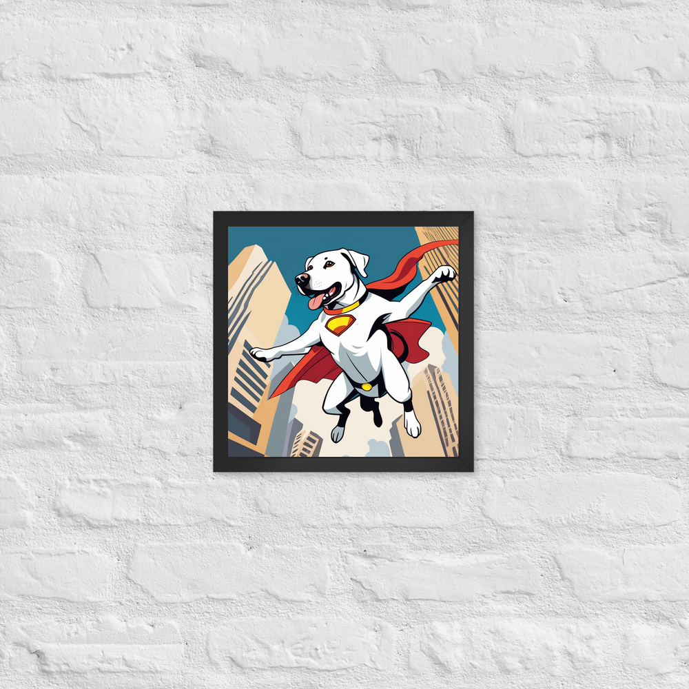 PugMug Custom White Labrador Retriever Framed Print