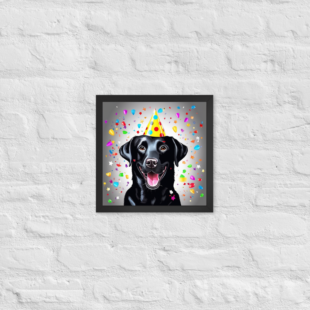 PugMug Custom Black Labrador Retriever Framed Print