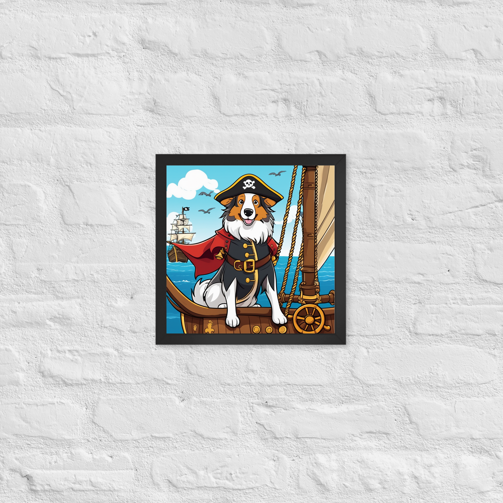 PugMug Custom Collie Framed Print