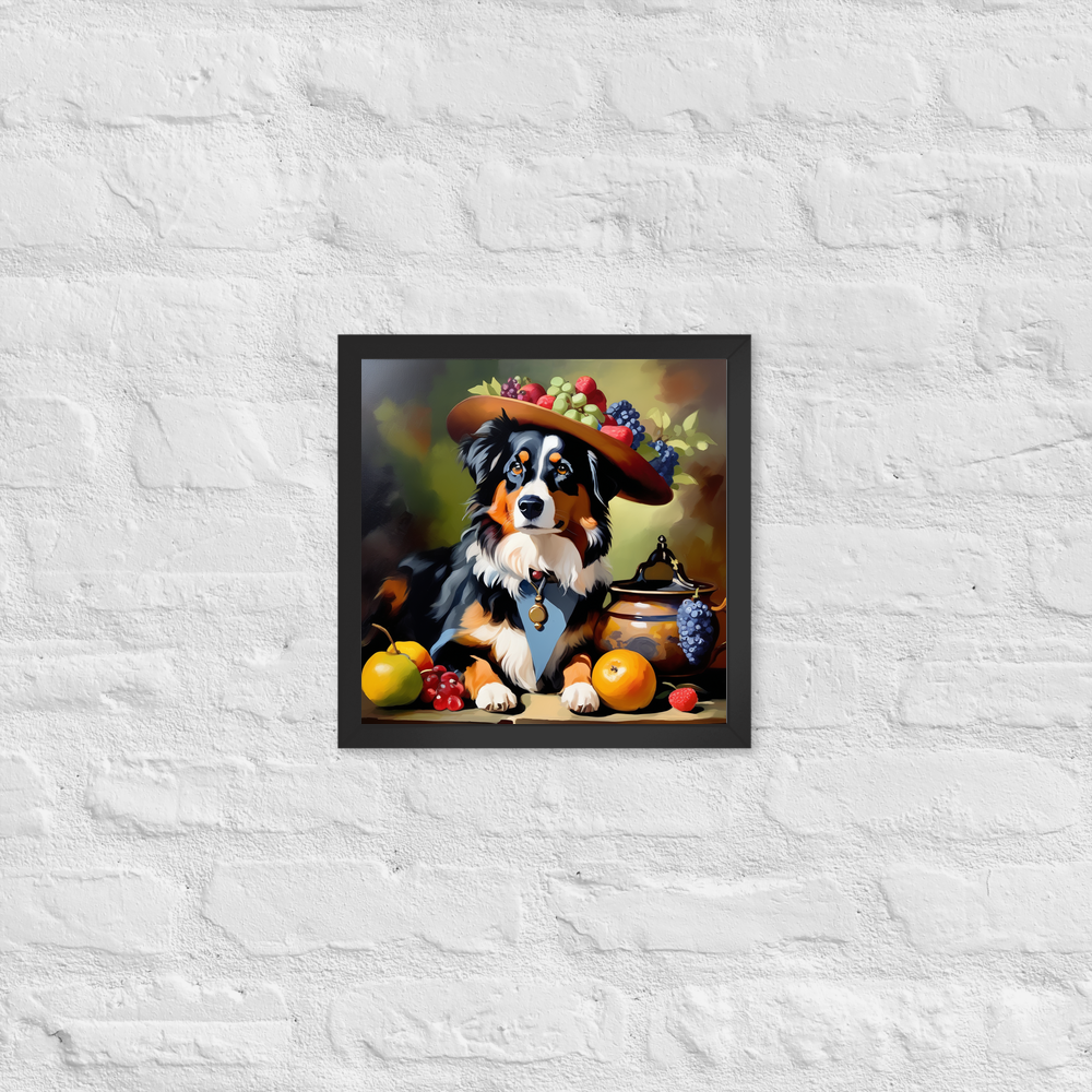 PugMug Custom Miniature American Shepherd Framed Print