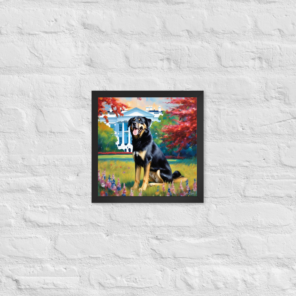 PugMug Custom Blue Framed Print