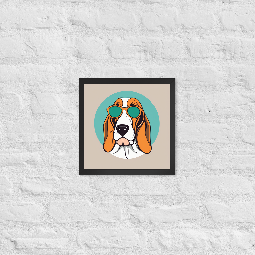 PugMug Custom Basset Hound Framed Print