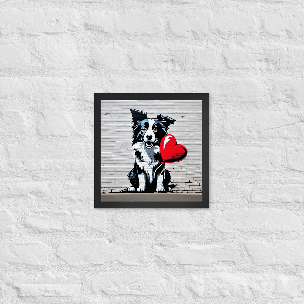 PugMug Custom Border Collie Framed Print