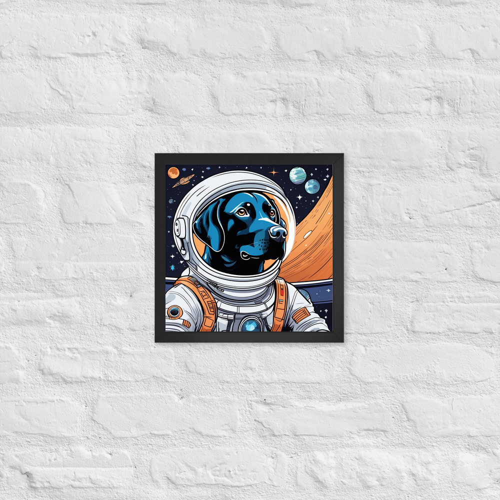 PugMug Custom Black Labrador Retriever Framed Print