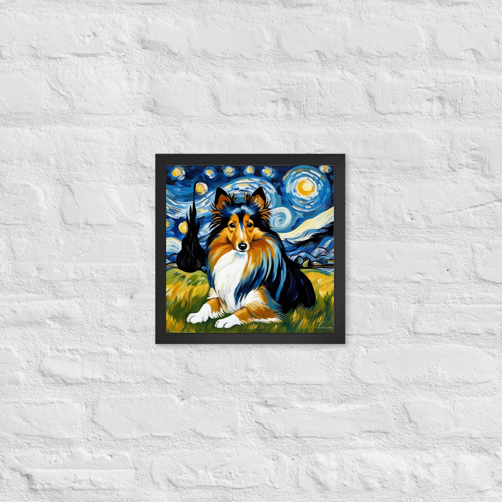 PugMug Custom Shetland Sheepdog Framed Print