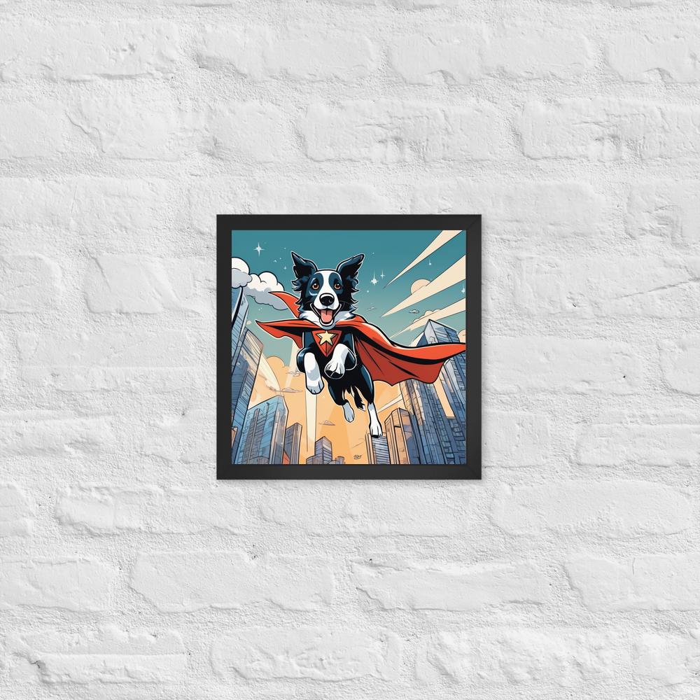 PugMug Custom Border Collie Framed Print