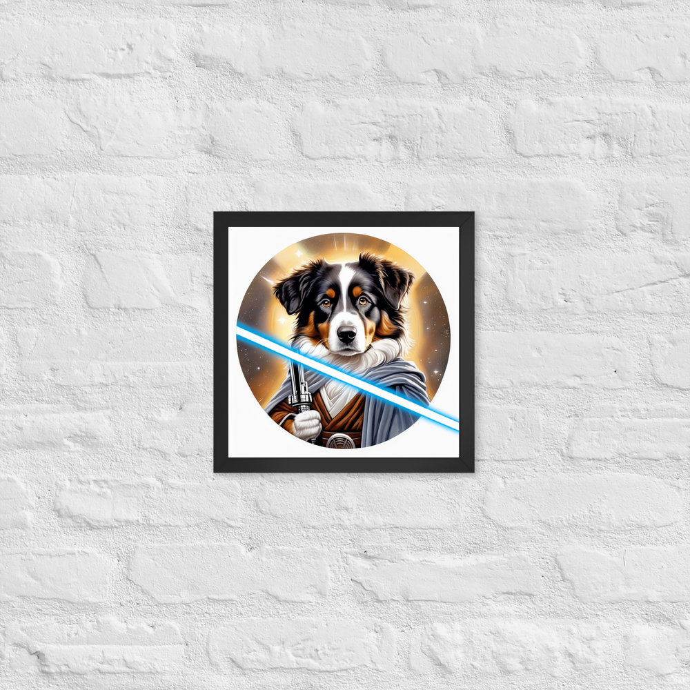 PugMug Custom Miniature American Shepherd Framed Print