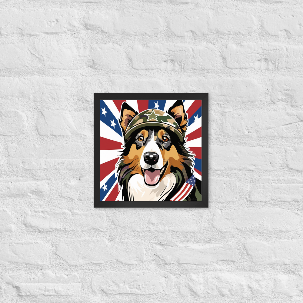 PugMug Custom Collie Framed Print