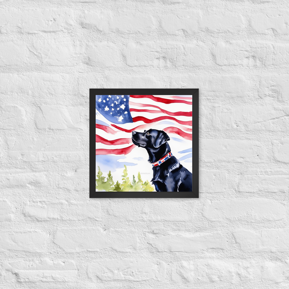 PugMug Custom Black Labrador Retriever Framed Print