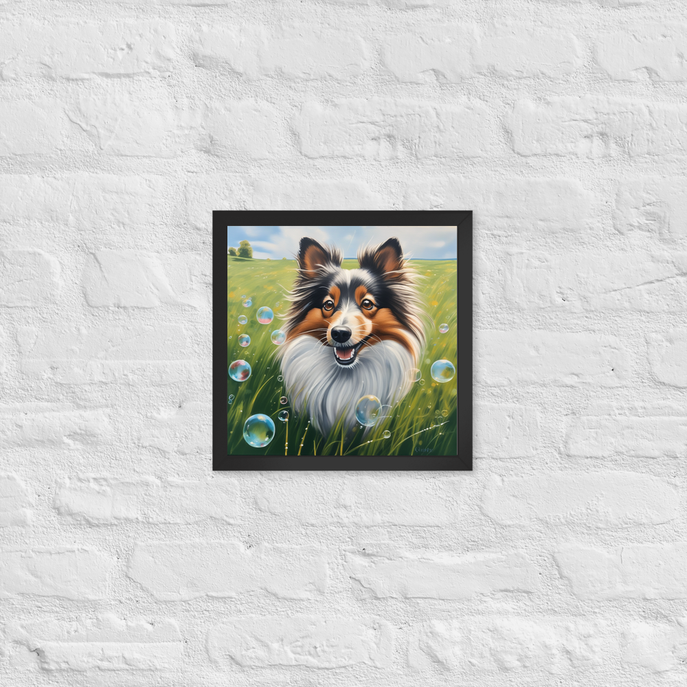 PugMug Custom Shetland Sheepdog Framed Print