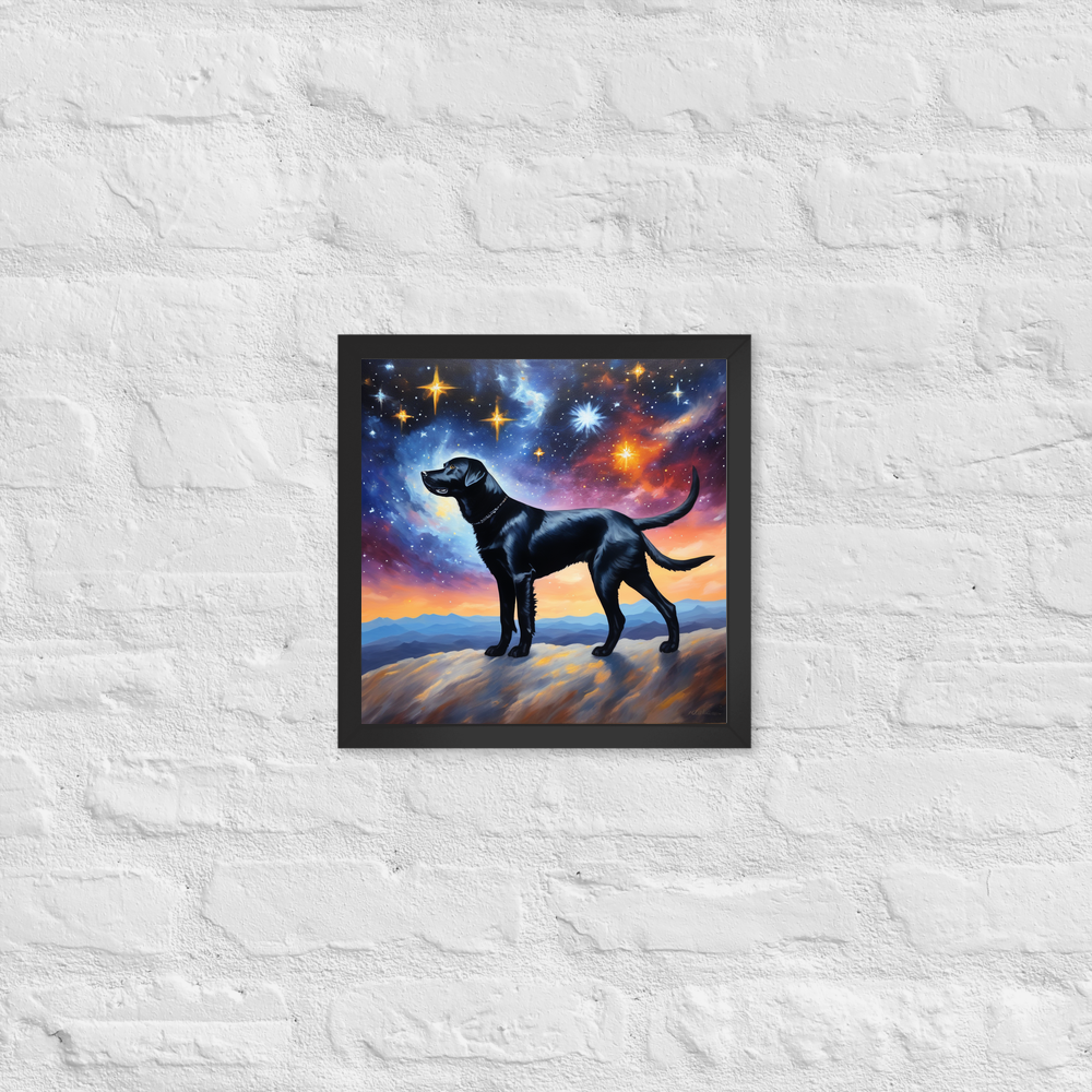 PugMug Custom Black Labrador Retriever Framed Print