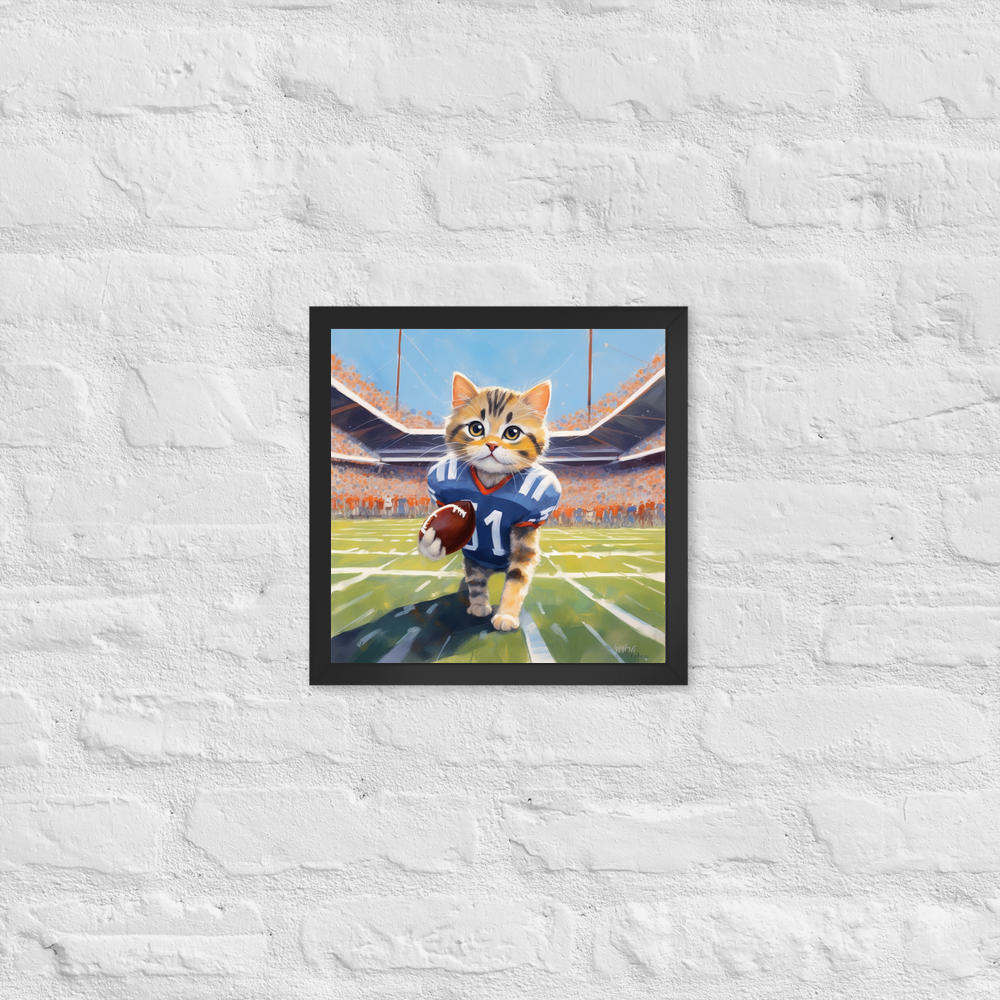 PugMug Custom Tabby Scottish Fold Cat Framed Print