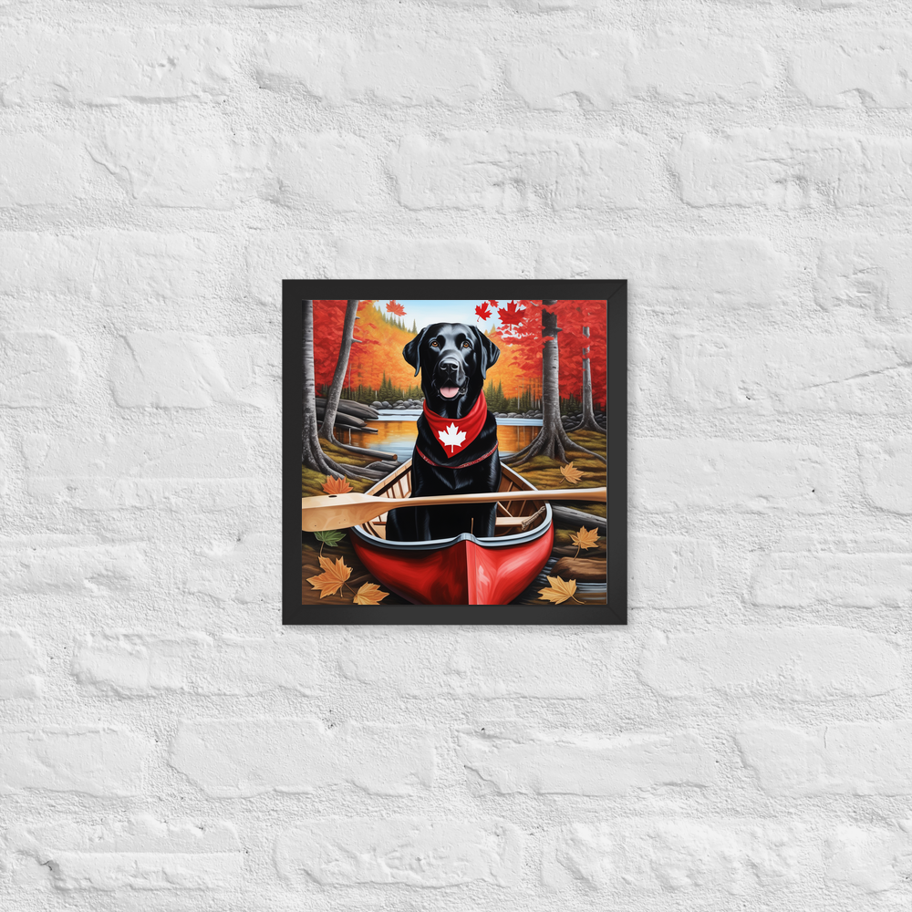 PugMug Custom Black Labrador Retriever Framed Print