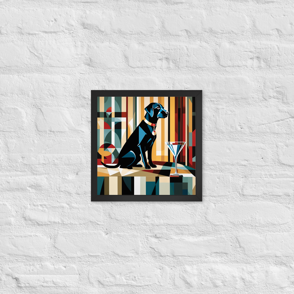 PugMug Custom Black Labrador Retriever Framed Print