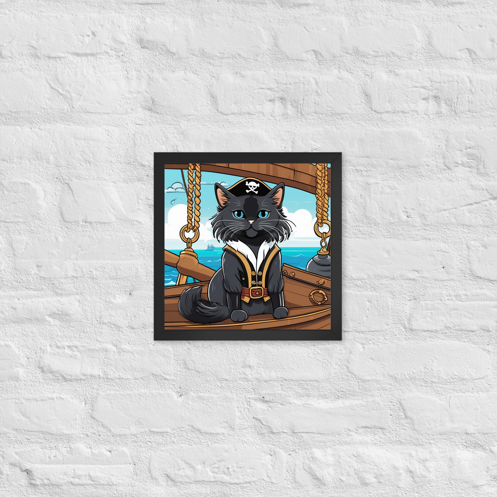 PugMug Custom Black Ragdoll Cat Framed Print