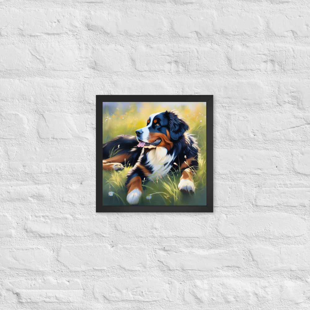 PugMug Custom Bernese Mountain Dog Framed Print
