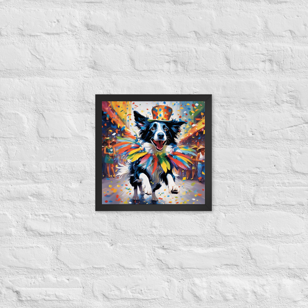 PugMug Custom Border Collie Framed Print