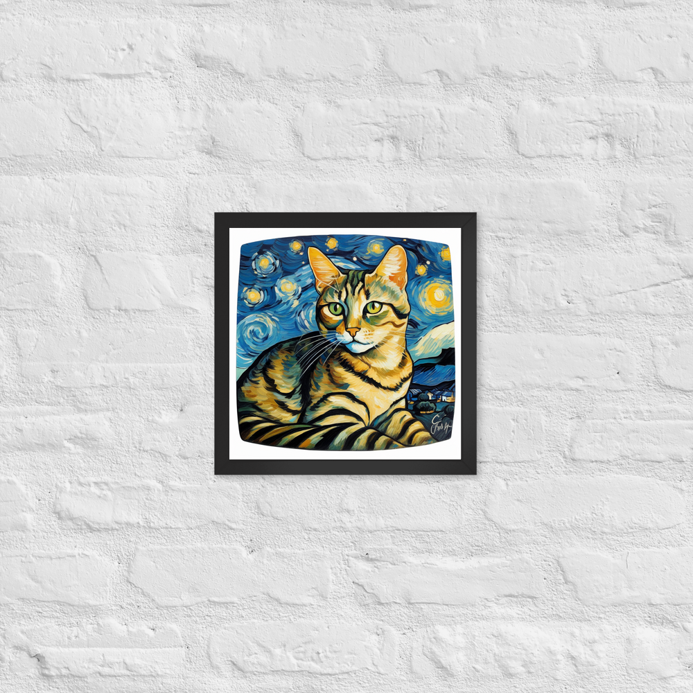 PugMug Custom Tabby Companion Cat Framed Print