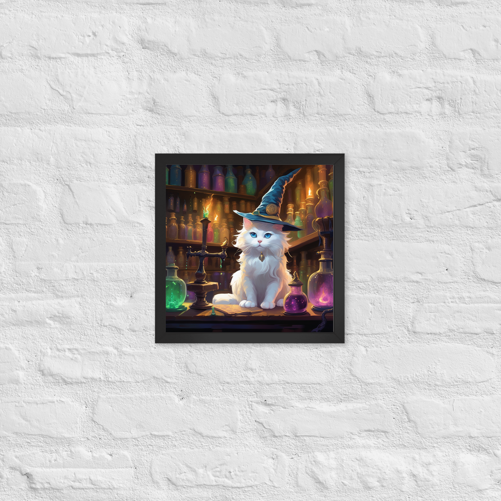 PugMug Custom White Ragdoll Cat Framed Print