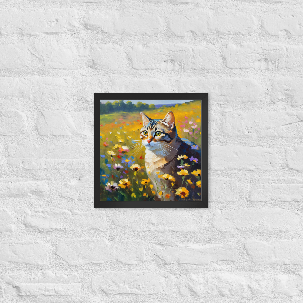 PugMug Custom Tabby American Shorthair Cat Framed Print