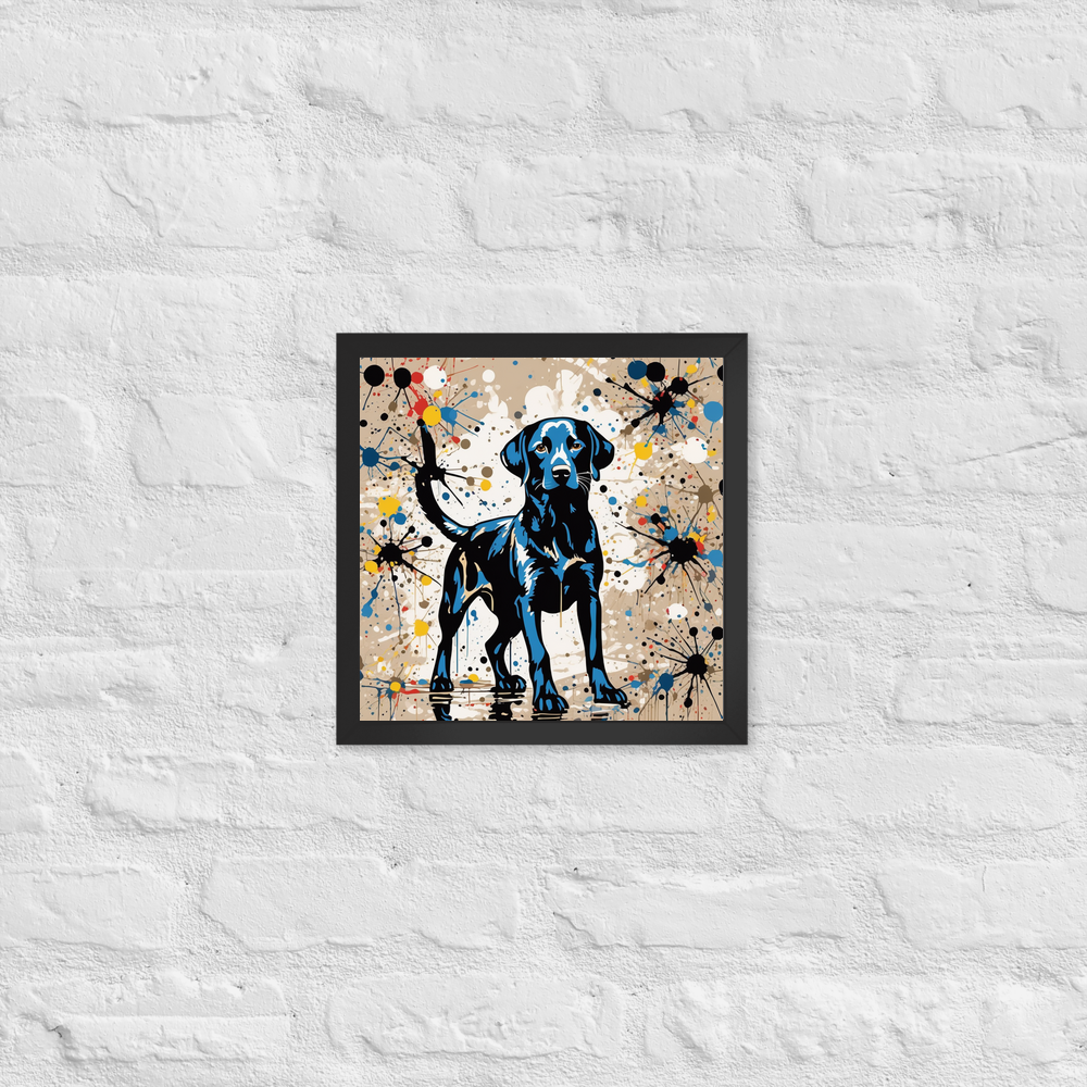 PugMug Custom Black Labrador Retriever Framed Print