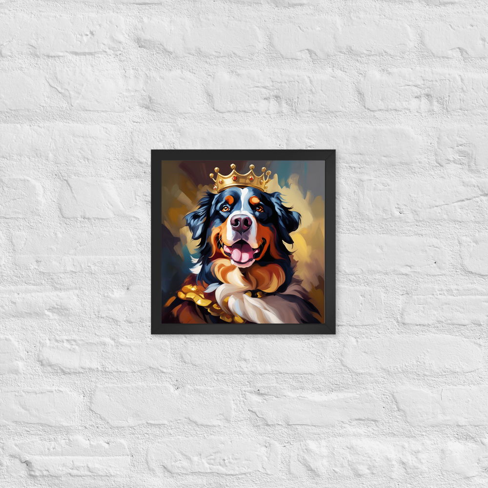 PugMug Custom Bernese Mountain Dog Framed Print