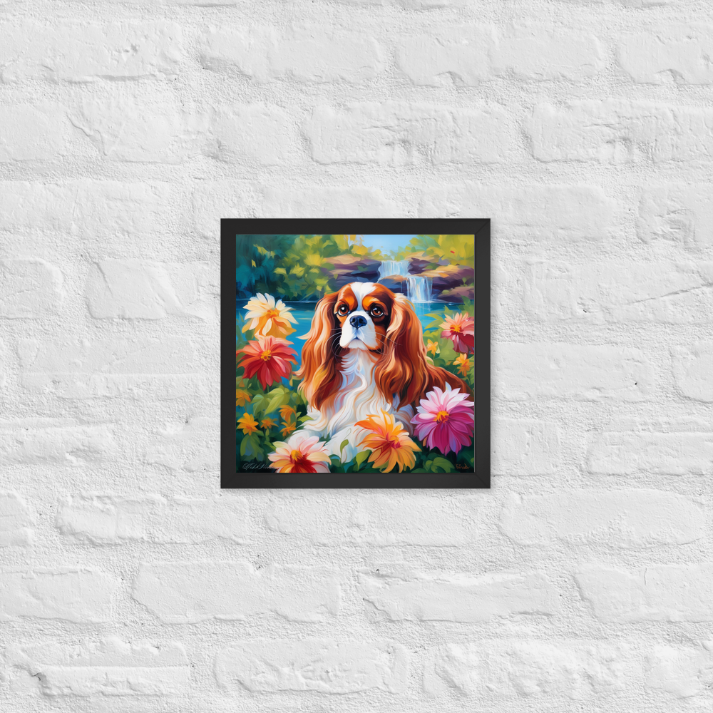 PugMug Custom Cavalier King Charles Spaniel Framed Print