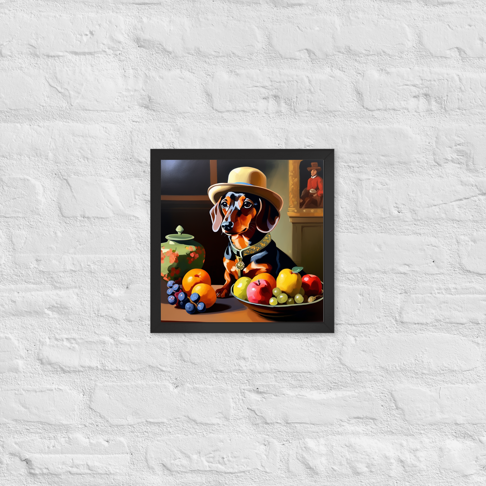 PugMug Custom Tan Dachshund Framed Print