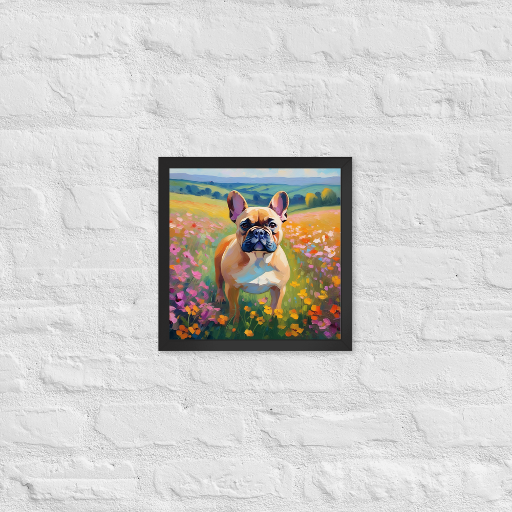 PugMug Custom Tan French Bulldog Framed Print