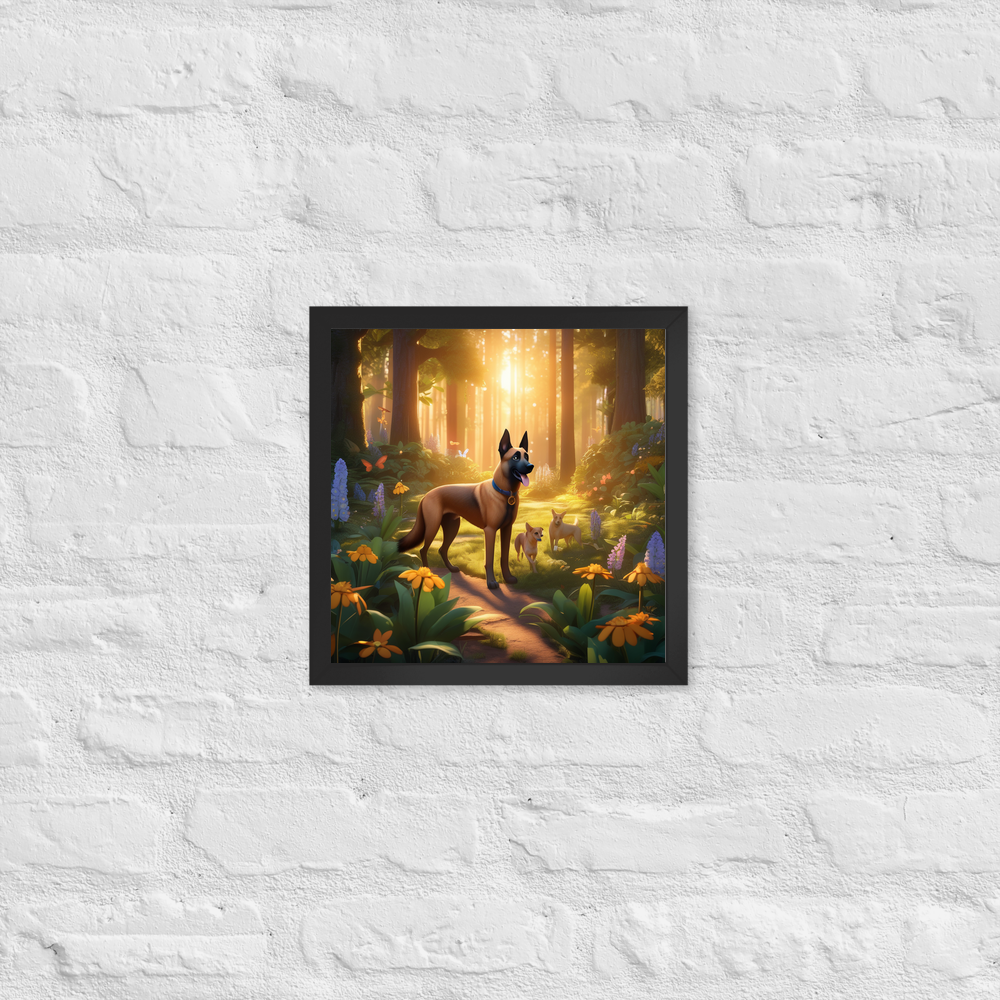 PugMug Custom Belgian Malinois Framed Print