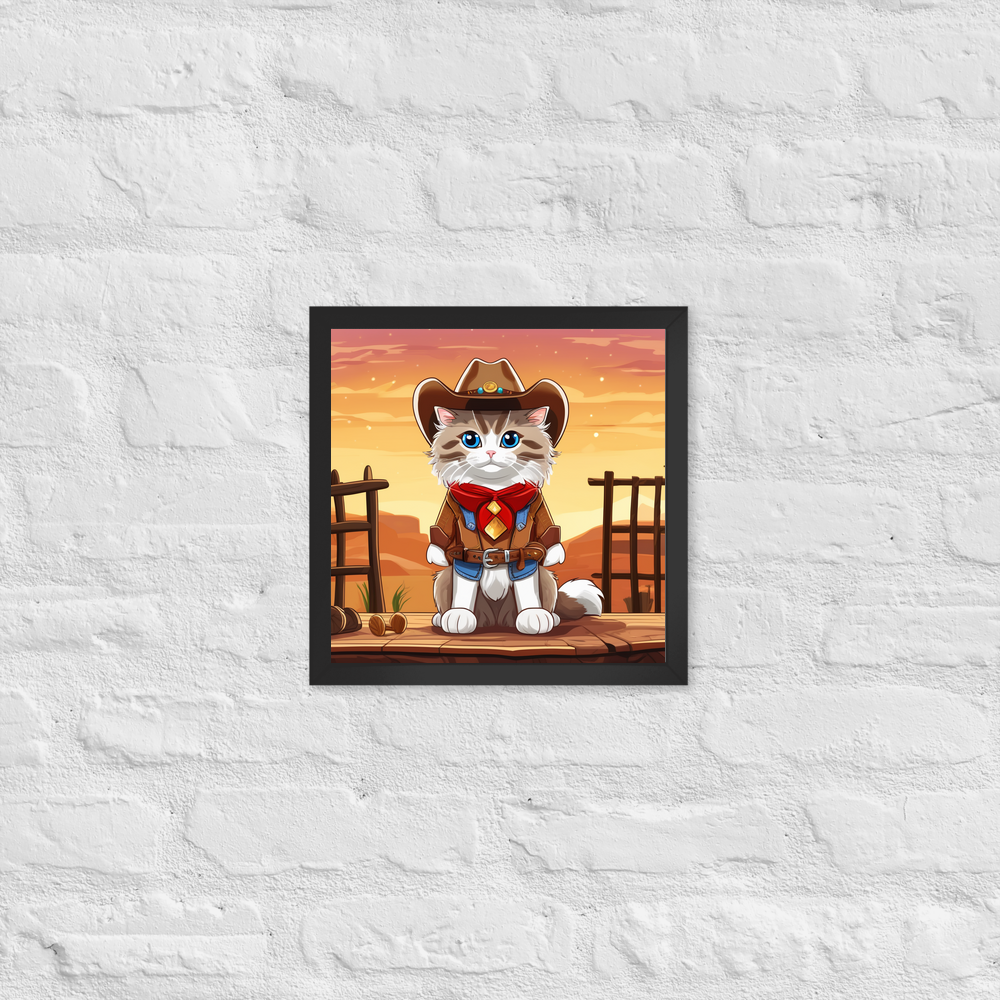 PugMug Custom Tabby Ragdoll Cat Framed Print