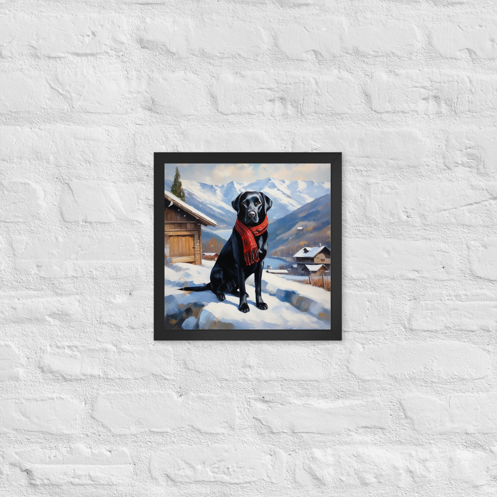 PugMug Custom Black Labrador Retriever Framed Print
